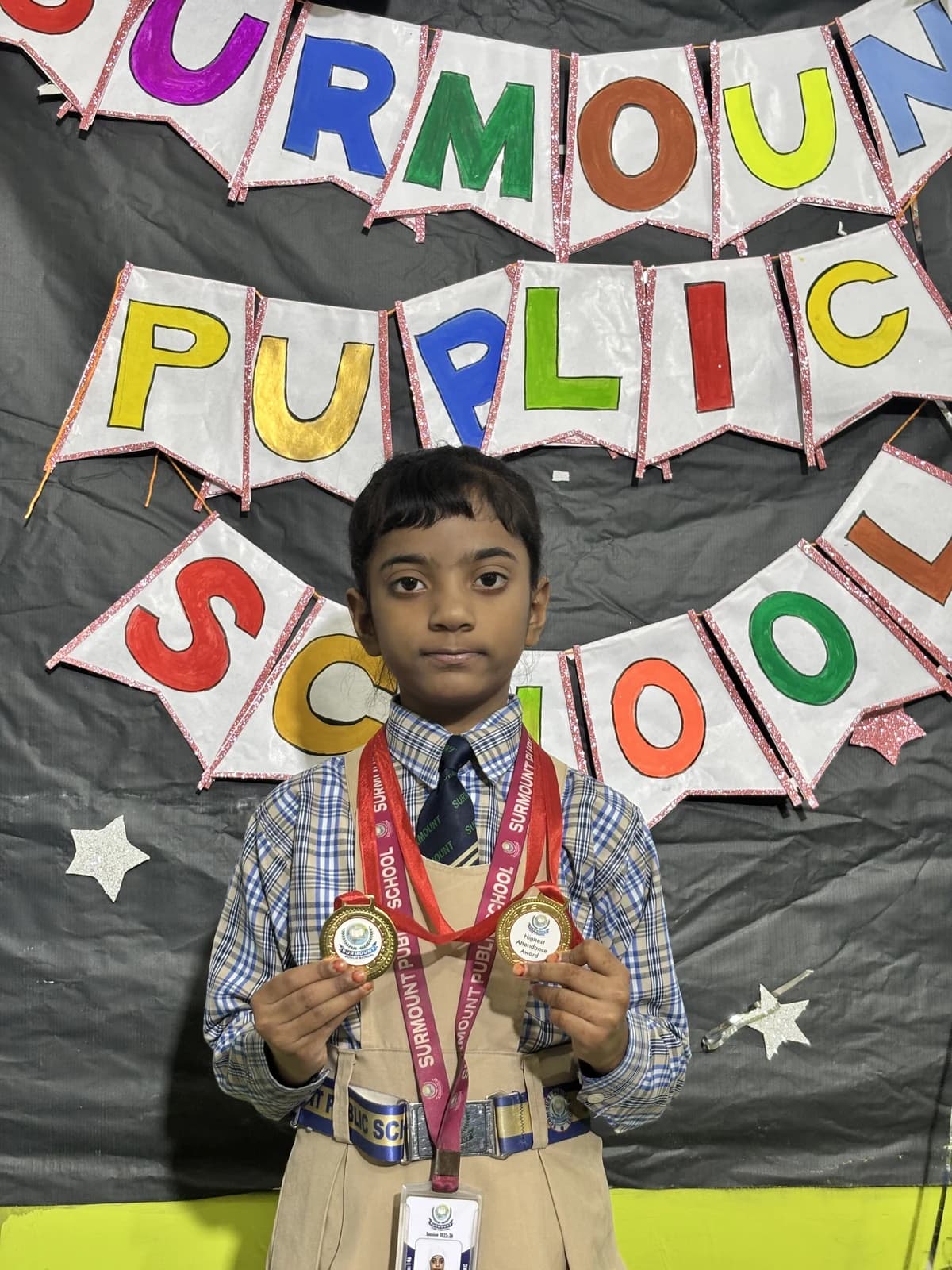 Students at Award Distribution 2026 at Surmount Public School, Brahmpuri Delhi