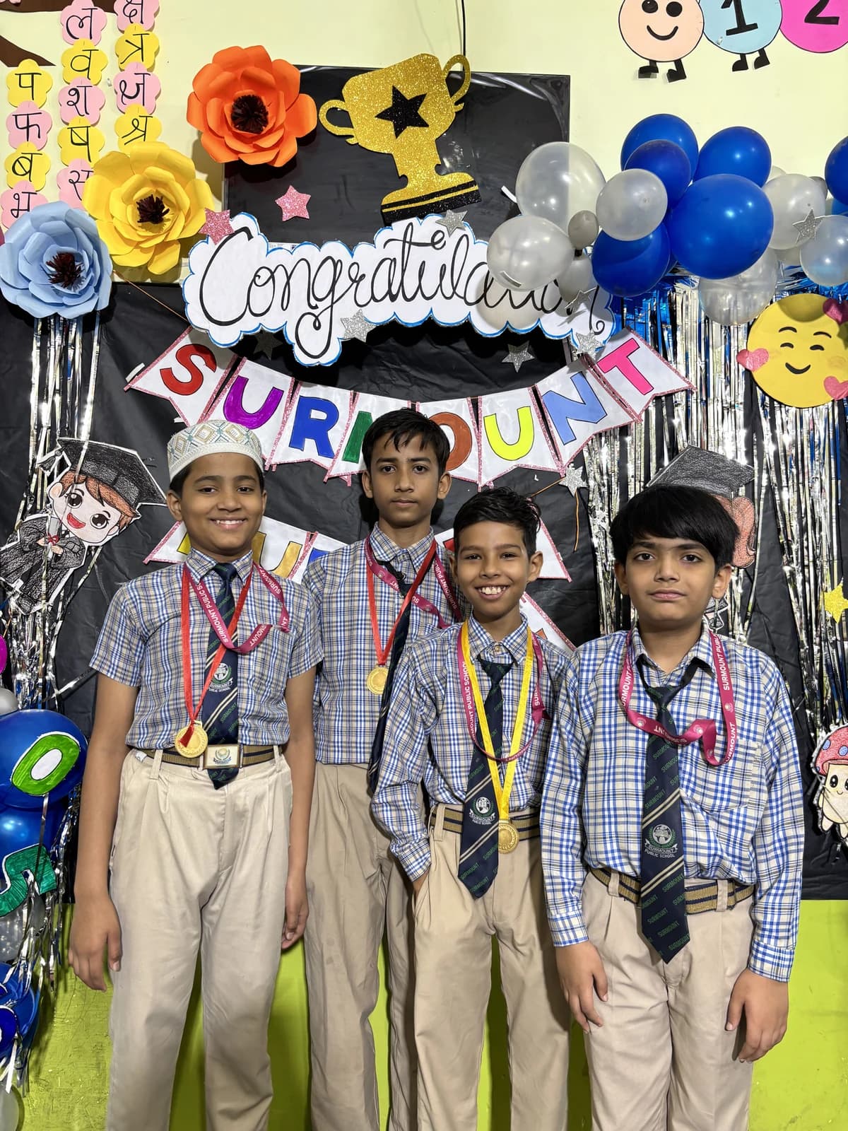 Students at Award Distribution 2026 at Surmount Public School, Brahmpuri Delhi