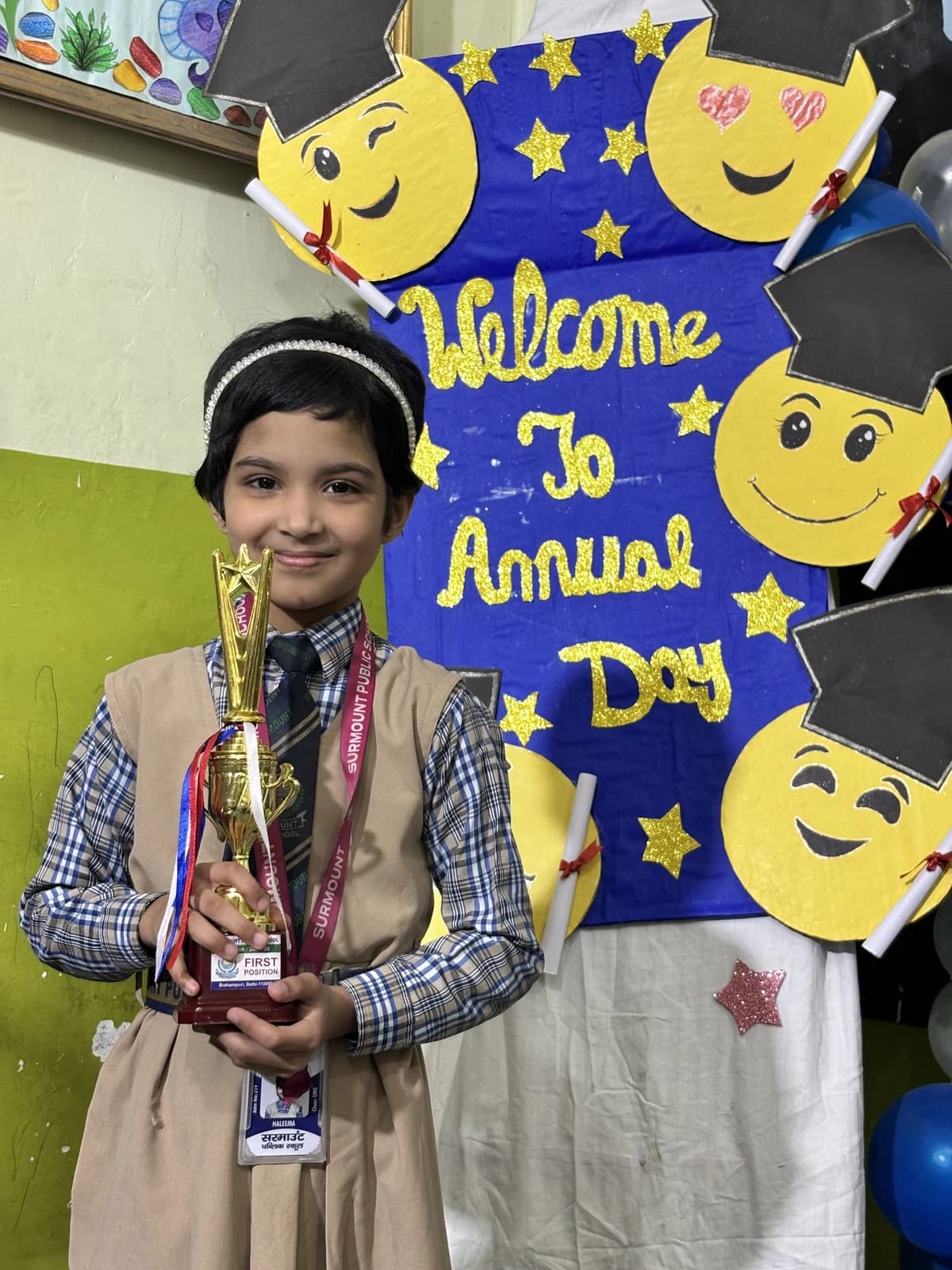 Students at Award Distribution 2026 at Surmount Public School, Brahmpuri Delhi