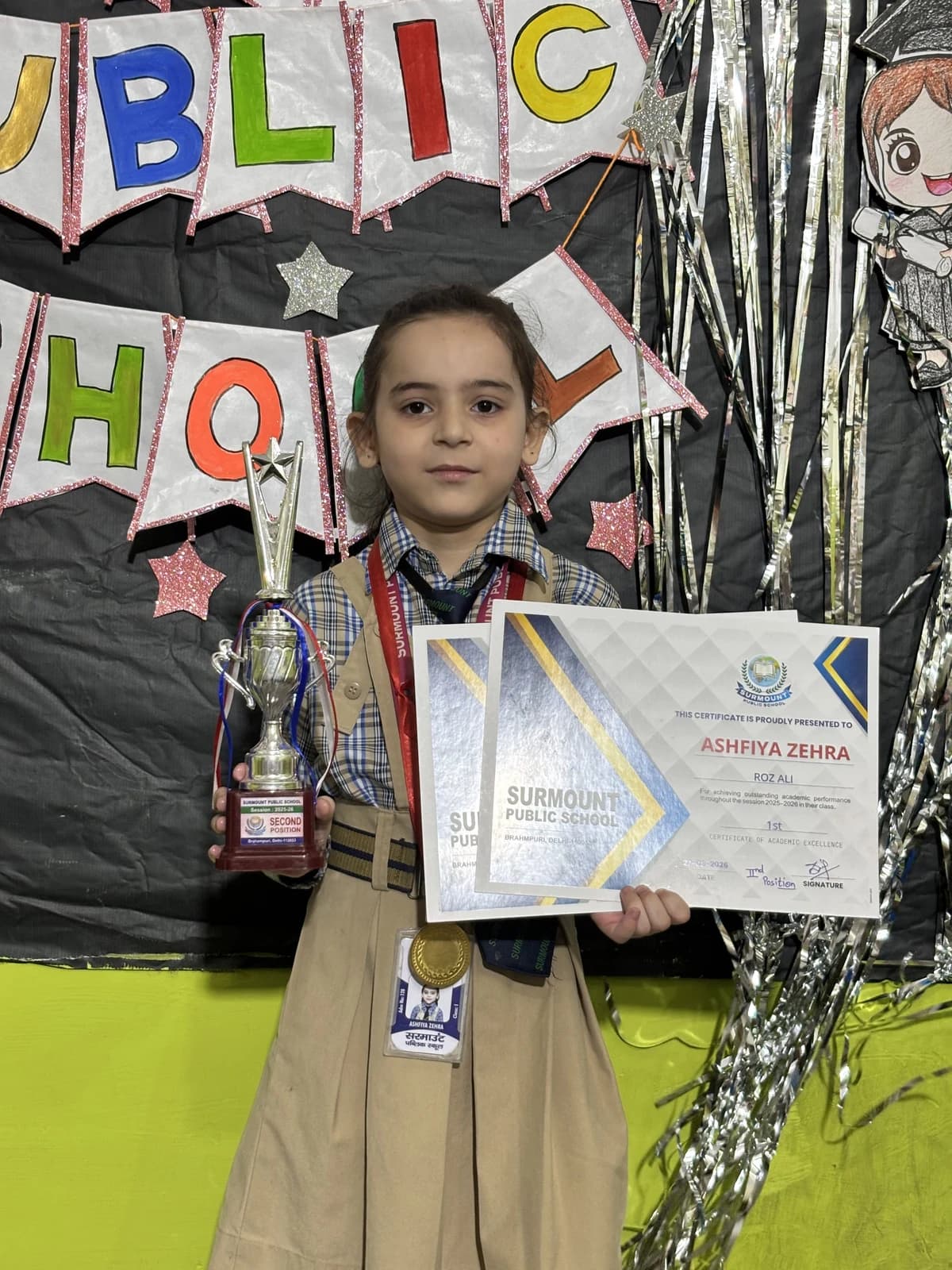 Students at Award Distribution 2026 at Surmount Public School, Brahmpuri Delhi