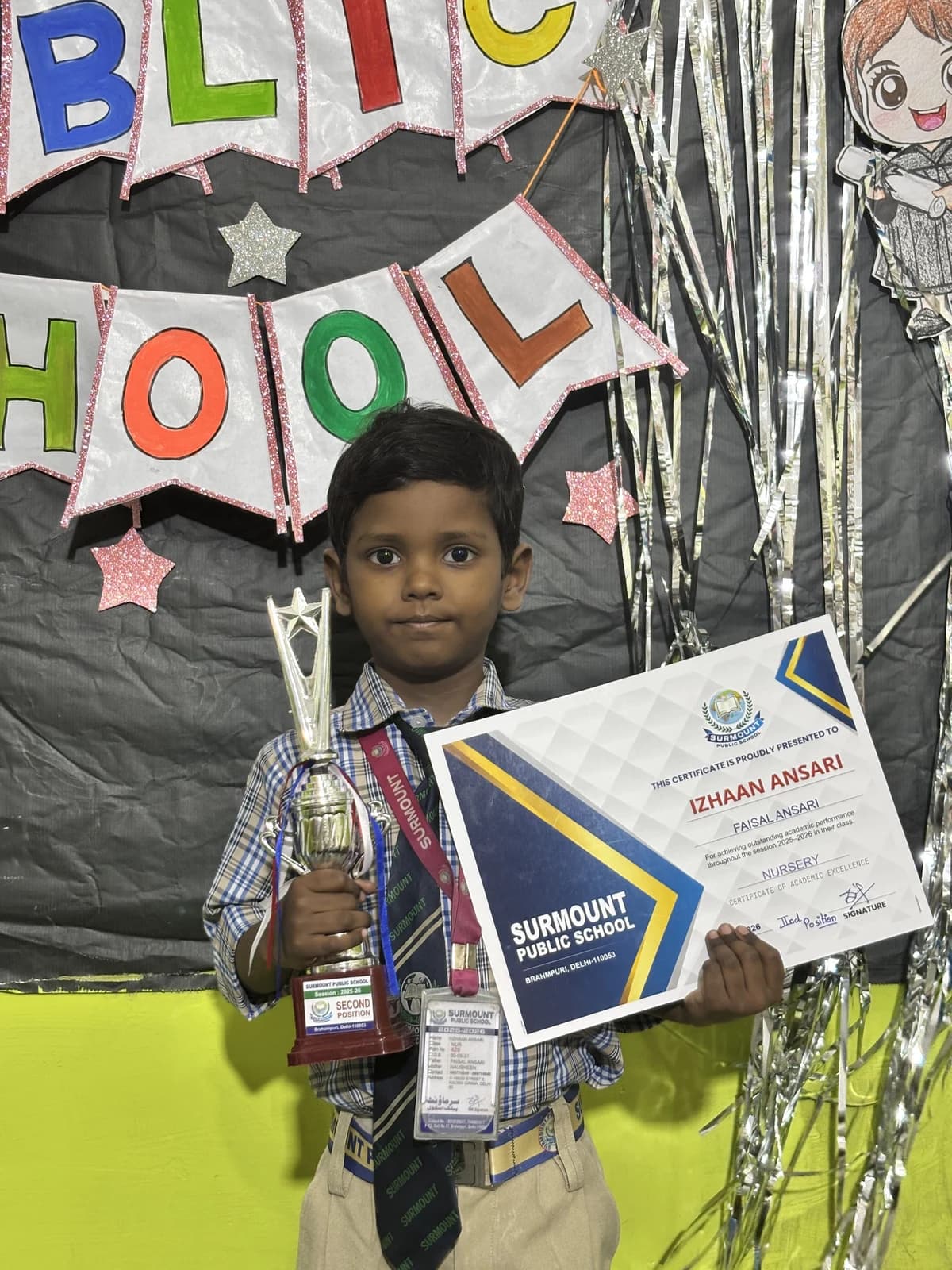 Students at Award Distribution 2026 at Surmount Public School, Brahmpuri Delhi