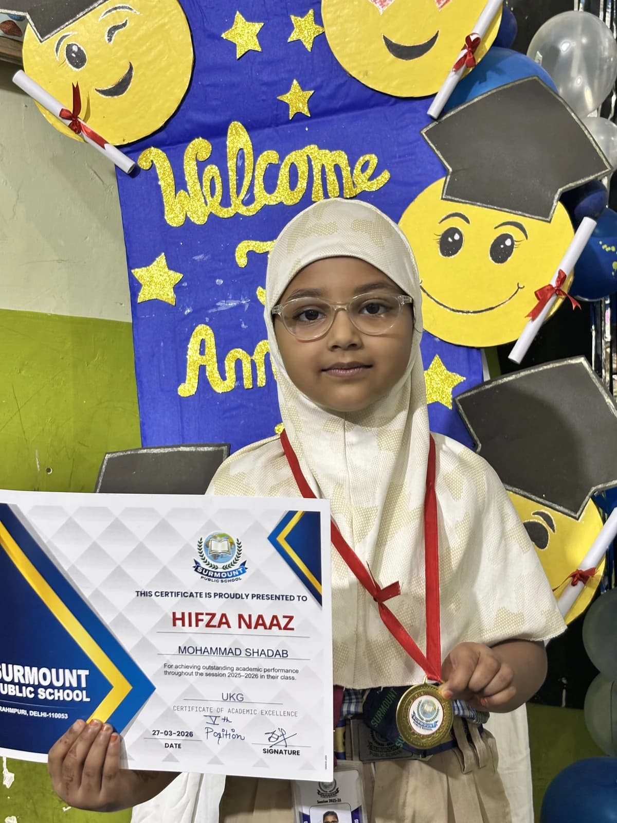 Students at Award Distribution 2026 at Surmount Public School, Brahmpuri Delhi