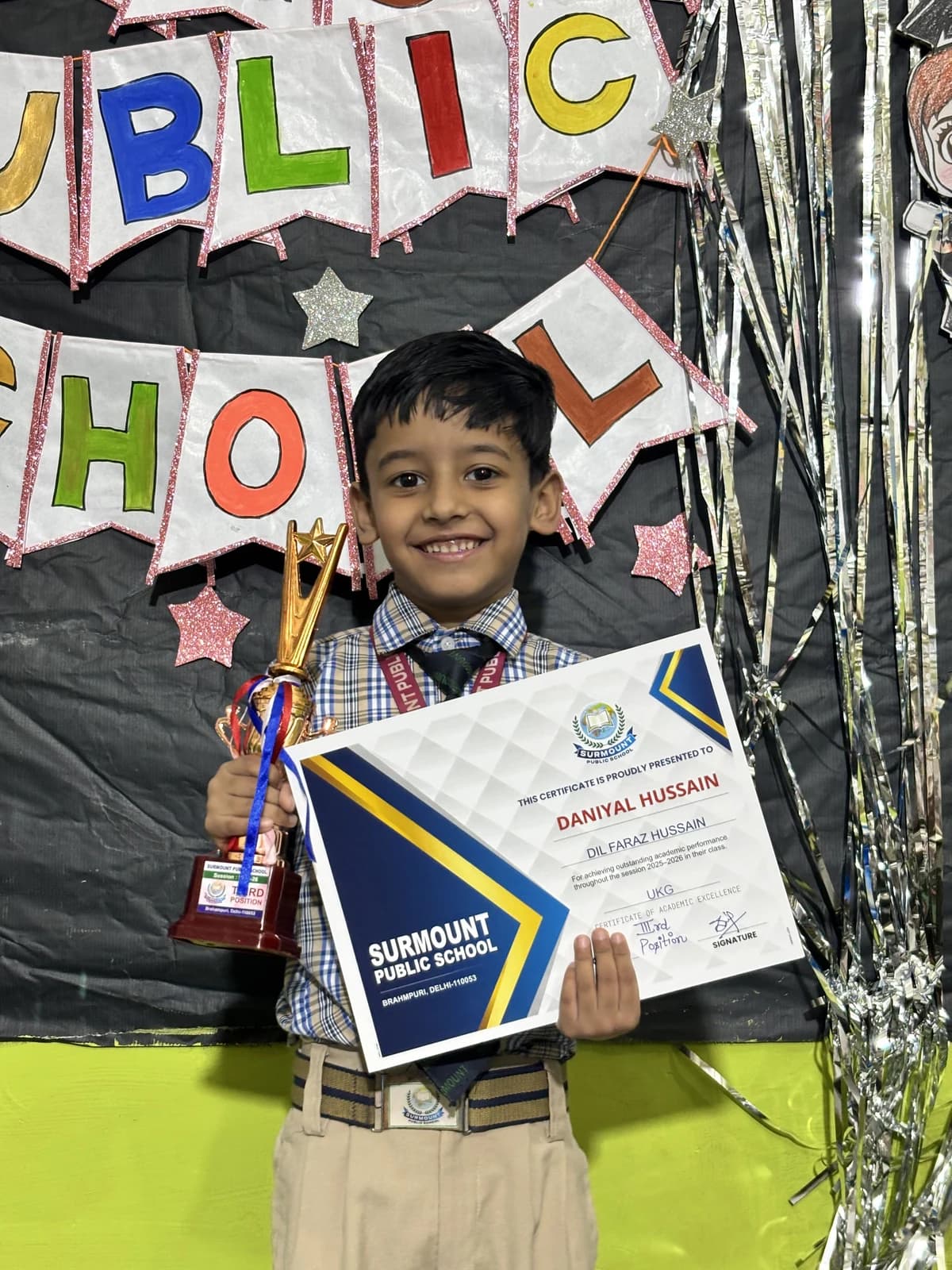 Students at Award Distribution 2026 at Surmount Public School, Brahmpuri Delhi