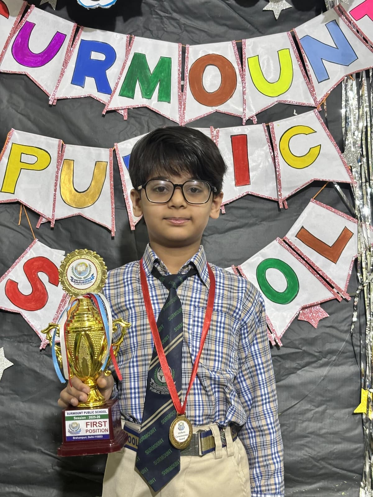 Students at Award Distribution 2026 at Surmount Public School, Brahmpuri Delhi