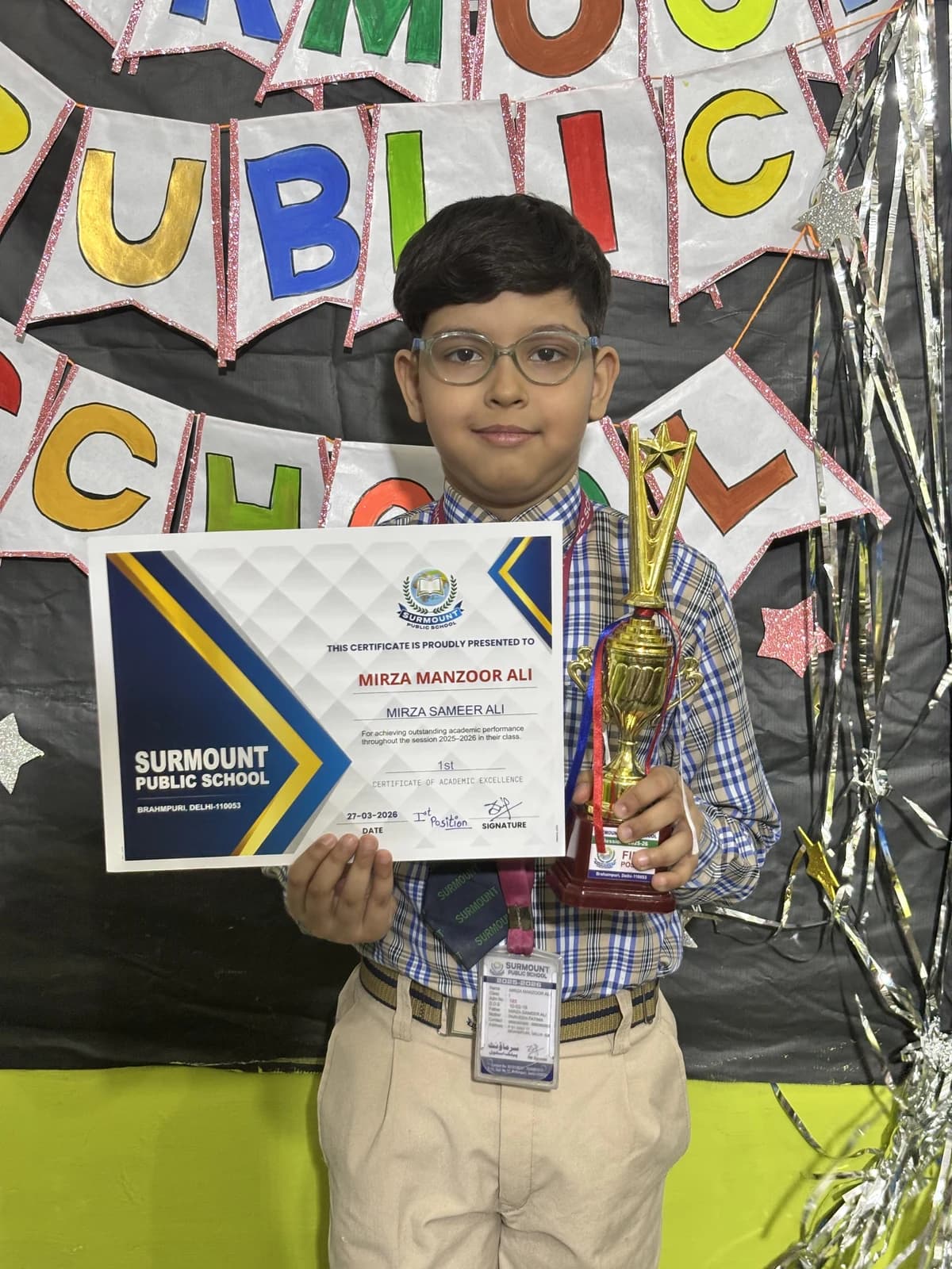 Students at Award Distribution 2026 at Surmount Public School, Brahmpuri Delhi