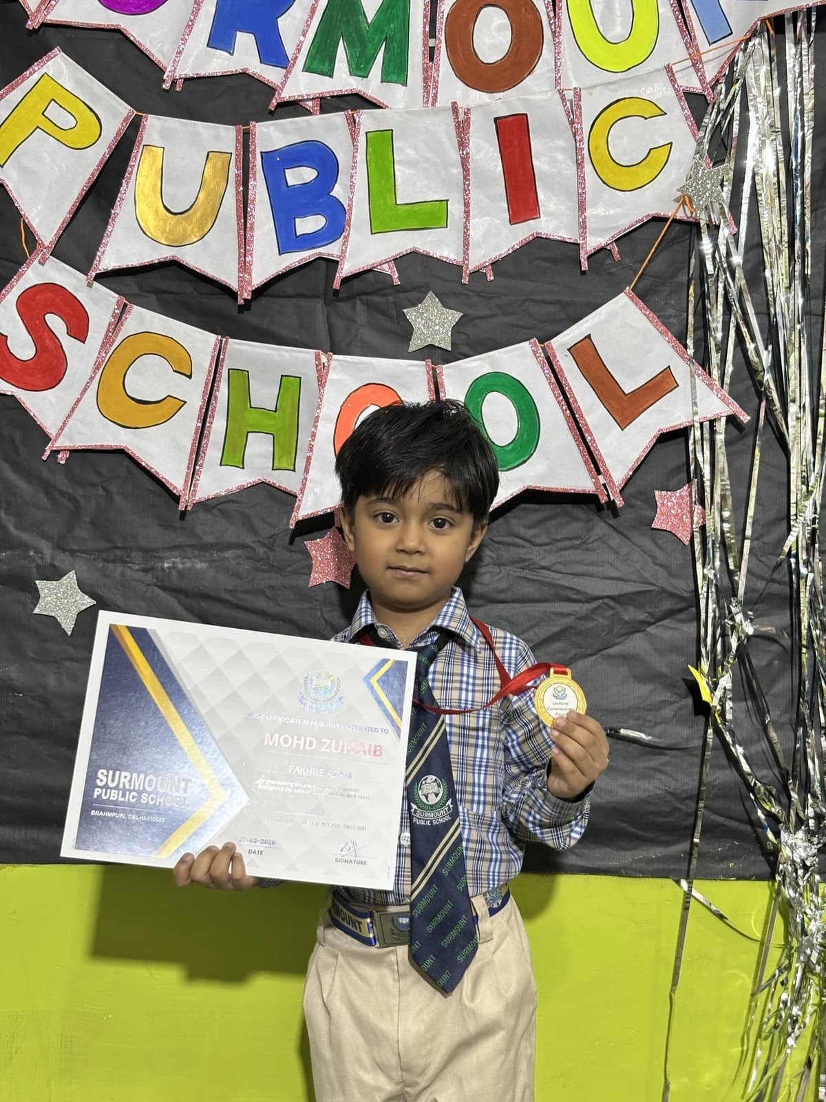 Students at Award Distribution 2026 at Surmount Public School, Brahmpuri Delhi