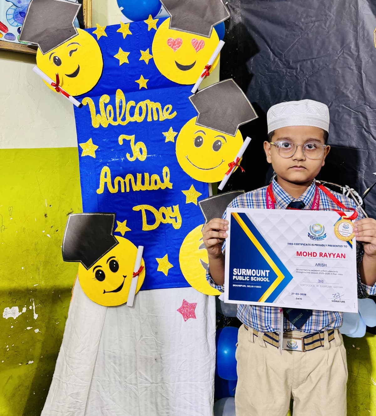 Students at Award Distribution 2026 at Surmount Public School, Brahmpuri Delhi