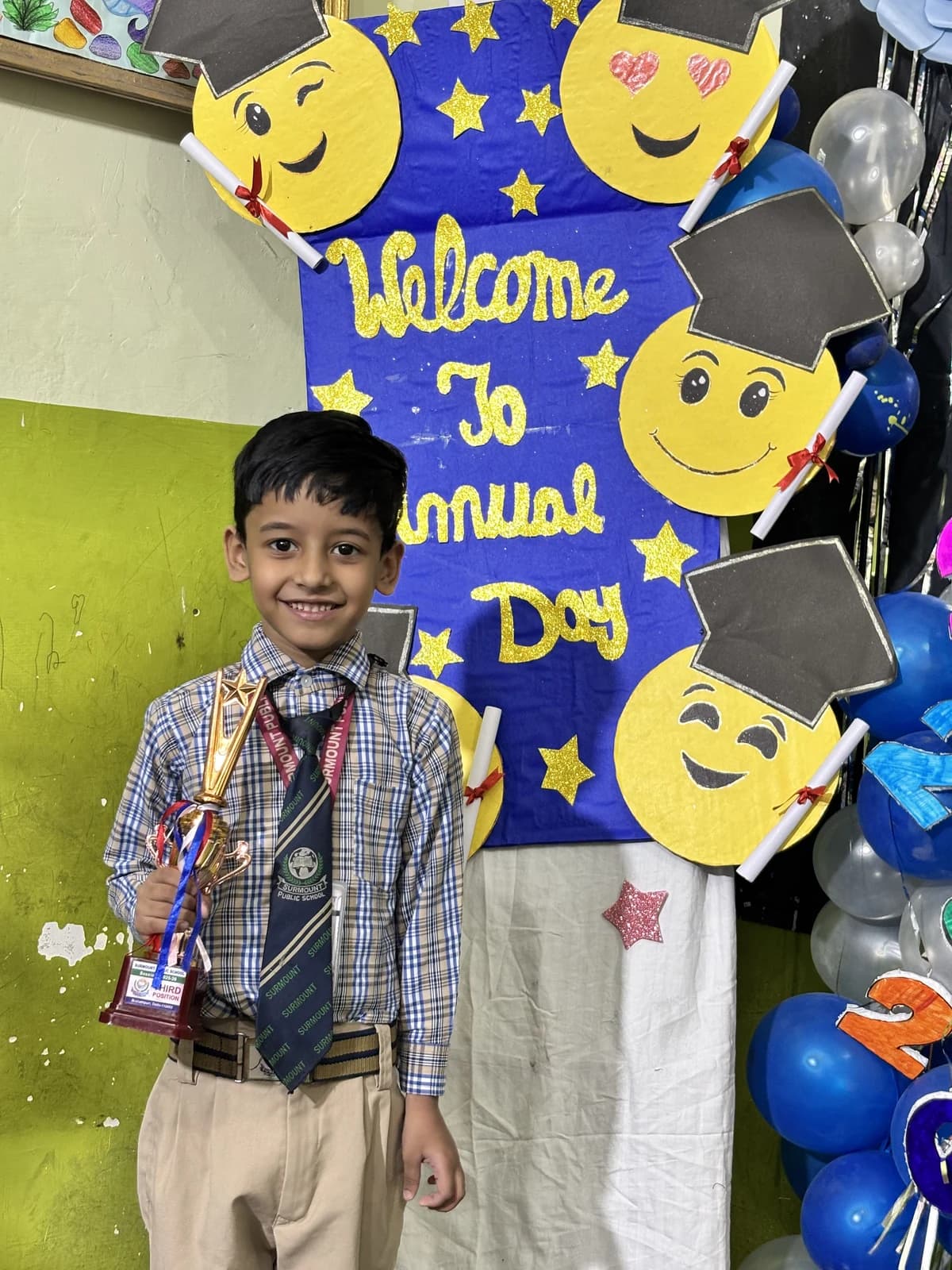 Students at Award Distribution 2026 at Surmount Public School, Brahmpuri Delhi