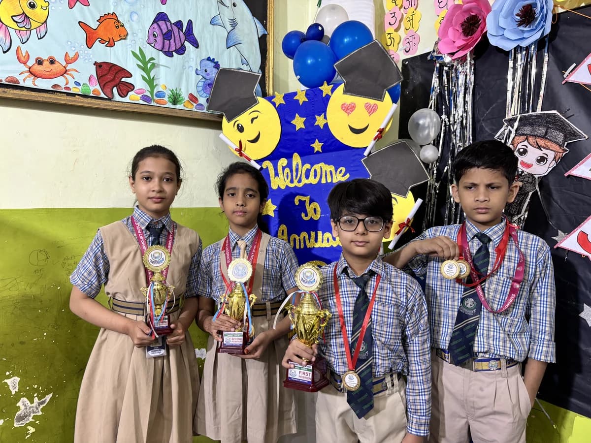 Students at Award Distribution 2026 at Surmount Public School, Brahmpuri Delhi