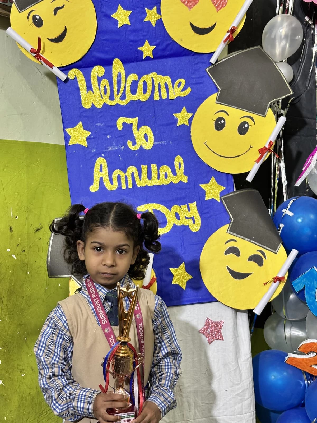 Students at Award Distribution 2026 at Surmount Public School, Brahmpuri Delhi