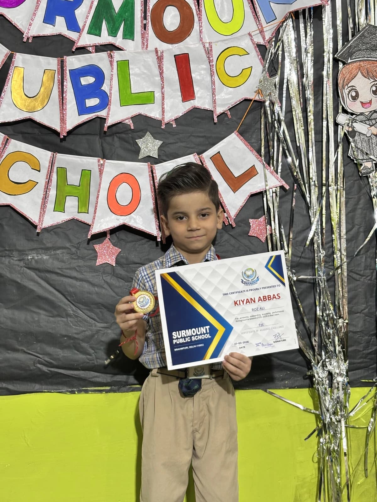 Students at Award Distribution 2026 at Surmount Public School, Brahmpuri Delhi