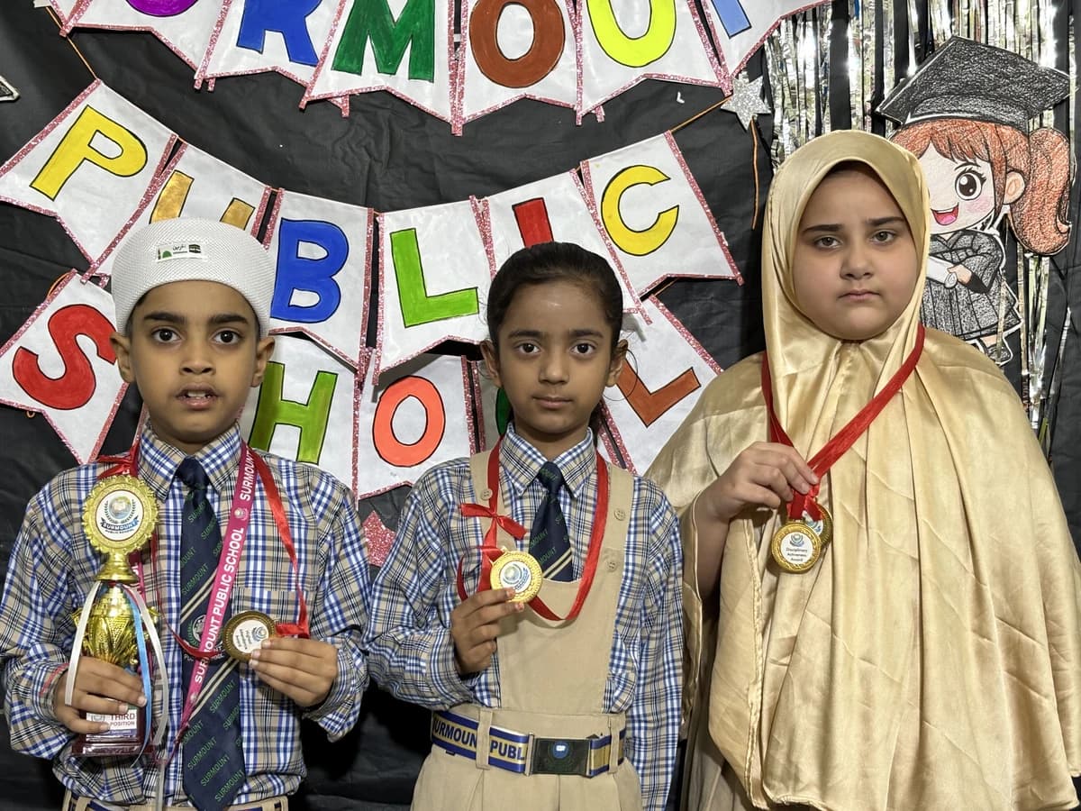 Students at Award Distribution 2026 at Surmount Public School, Brahmpuri Delhi