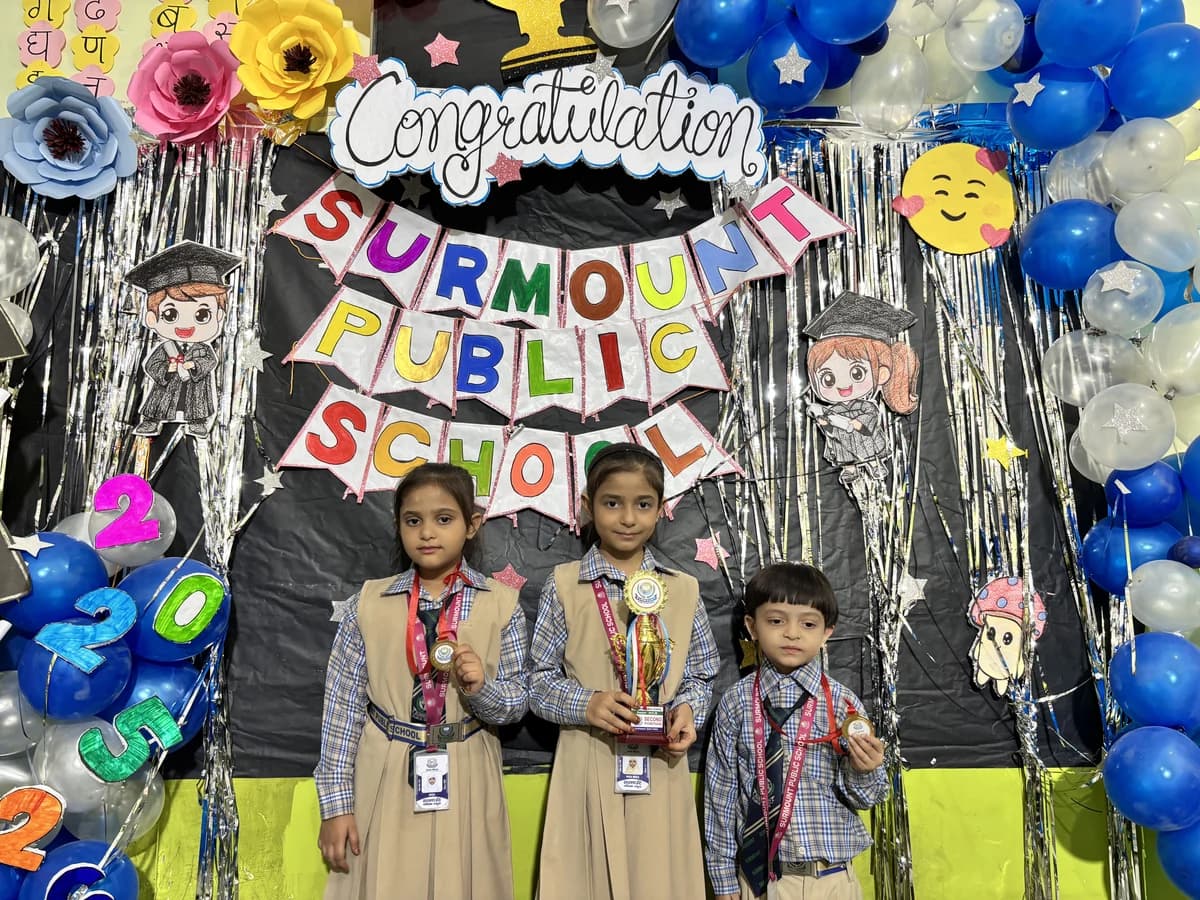 Students at Award Distribution 2026 at Surmount Public School, Brahmpuri Delhi