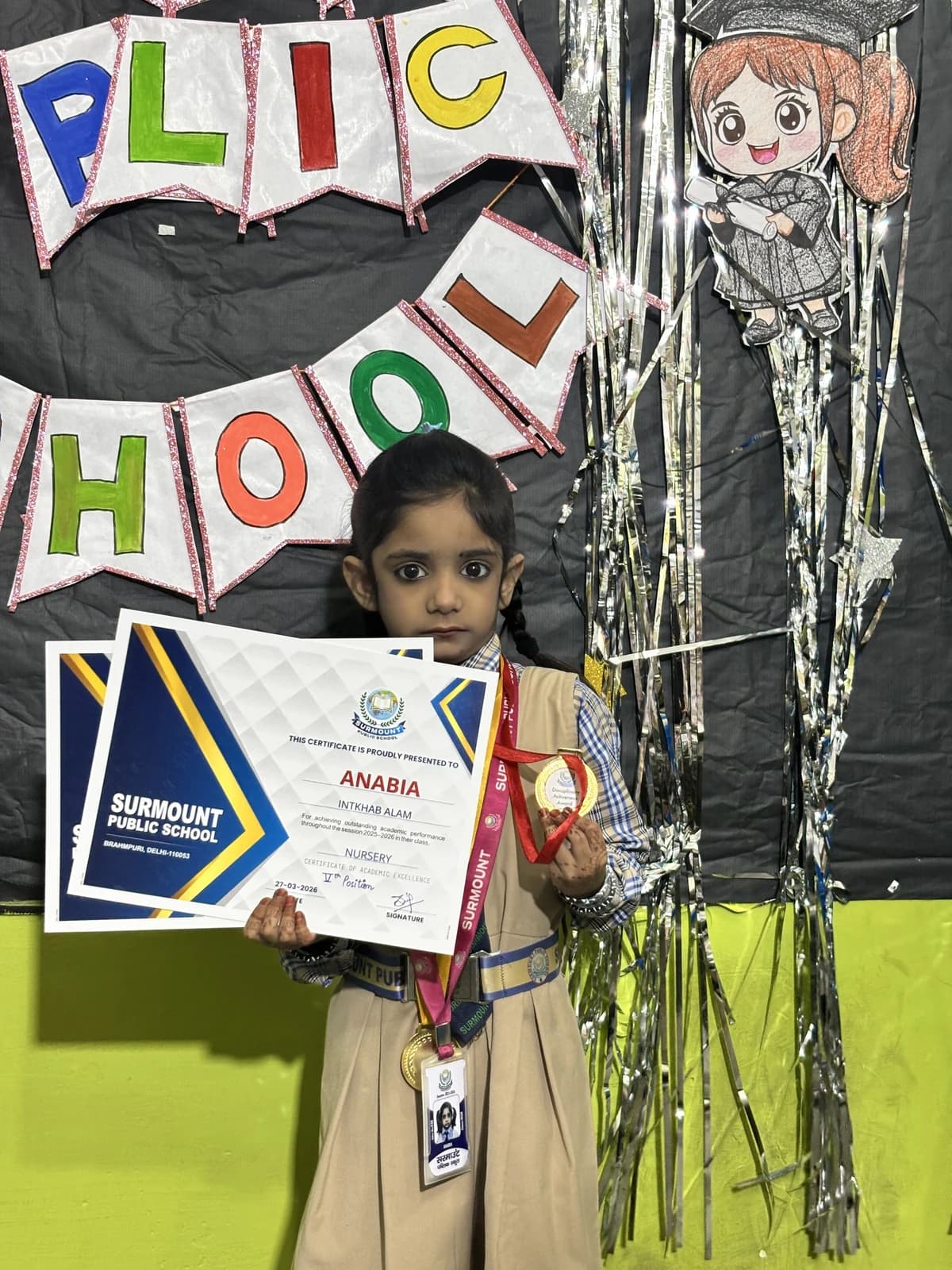 Students at Award Distribution 2026 at Surmount Public School, Brahmpuri Delhi
