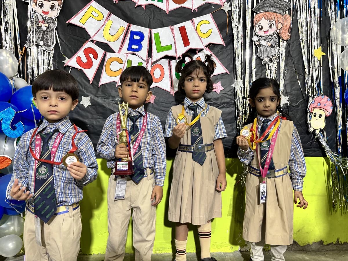 Students at Award Distribution 2026 at Surmount Public School, Brahmpuri Delhi