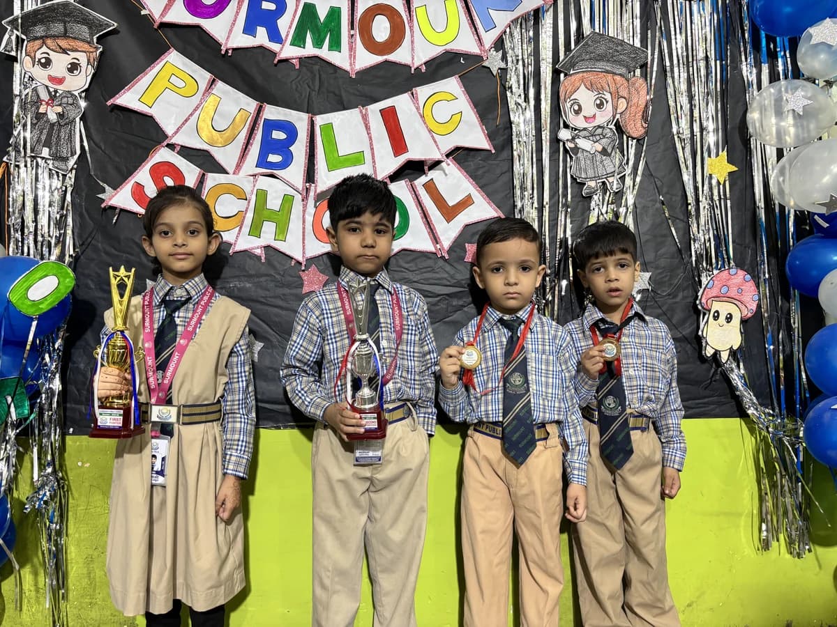 Students at Award Distribution 2026 at Surmount Public School, Brahmpuri Delhi
