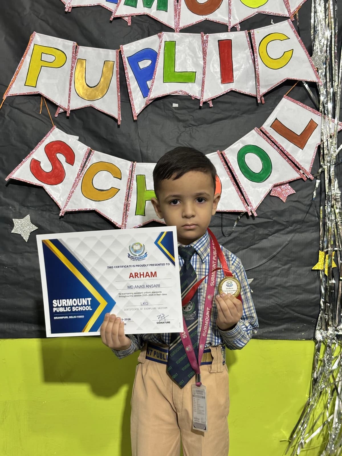 Students at Award Distribution 2026 at Surmount Public School, Brahmpuri Delhi