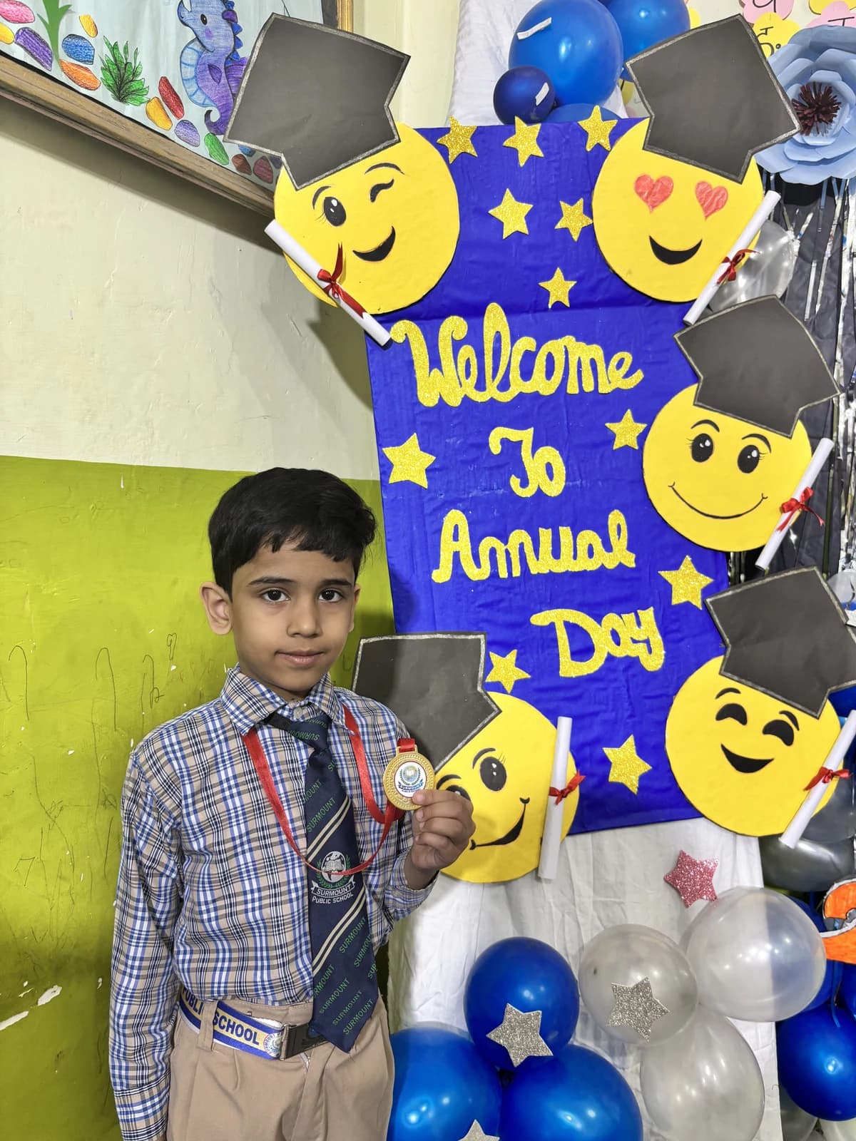 Students at Award Distribution 2026 at Surmount Public School, Brahmpuri Delhi