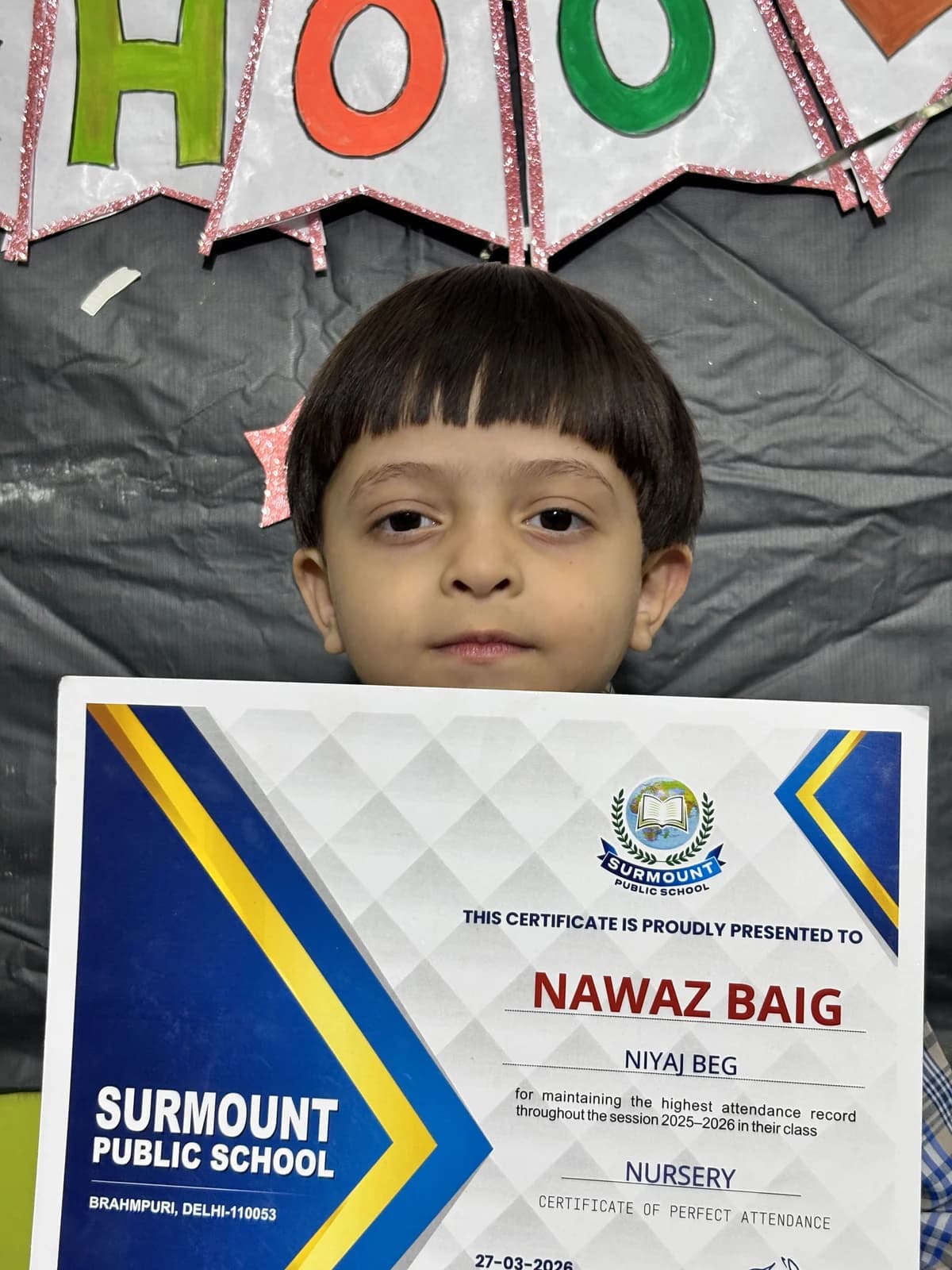 Students at Award Distribution 2026 at Surmount Public School, Brahmpuri Delhi